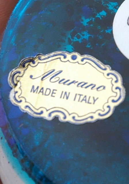 Murano Glass Tropical Fish Aquarium Paperweight, Rare & Old with label