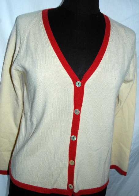 Marina Sinibaldi Benatti Italian Cashmere Cardigan Sweater