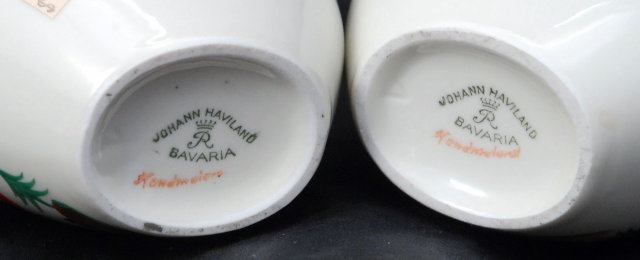 Johann Haviland Hand Painted & Signed Bavarian Dancers Vases , x 2