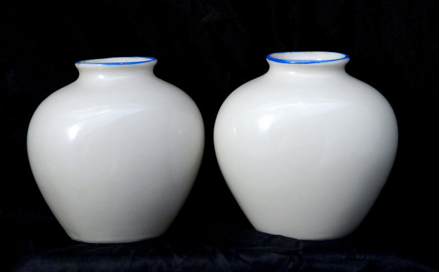 Johann Haviland Hand Painted & Signed Bavarian Dancers Vases , x 2