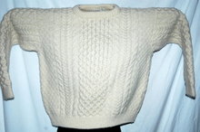 John Molloy of Donegal Ireland Hand Knit Irish Fisherman Sweater size Med.