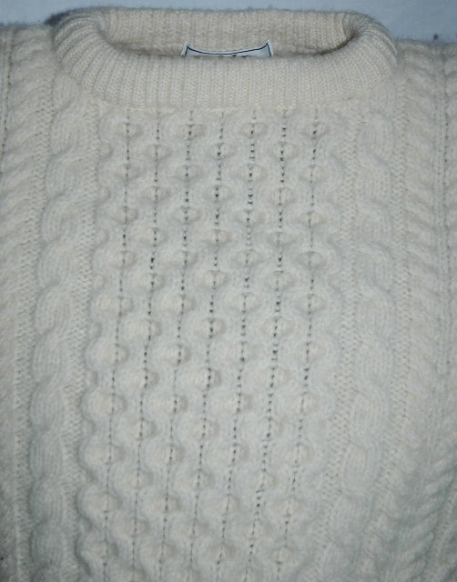 John Molloy of Donegal Ireland Hand Knit Irish Fisherman Sweater size Med.