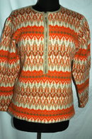 Iceland Wool Sweater Hand Made in Sweden by Jersey Modeller Orange size 42