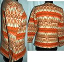 Iceland Wool Sweater Hand Made in Sweden by Jersey Modeller Orange size 42