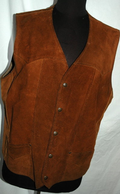 Vintage Pioneer Wear Leather Suede Vest. size 44
