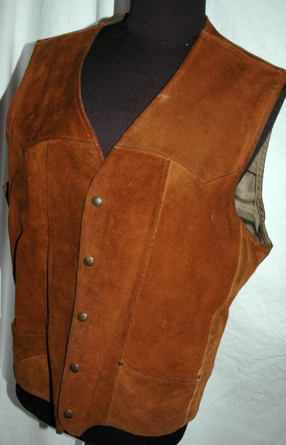 Vintage Pioneer Wear Leather Suede Vest. size 44