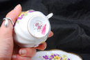 Rosina English Fine Bone China Tea Cup & Saucer set Yellow & Purple Flowers