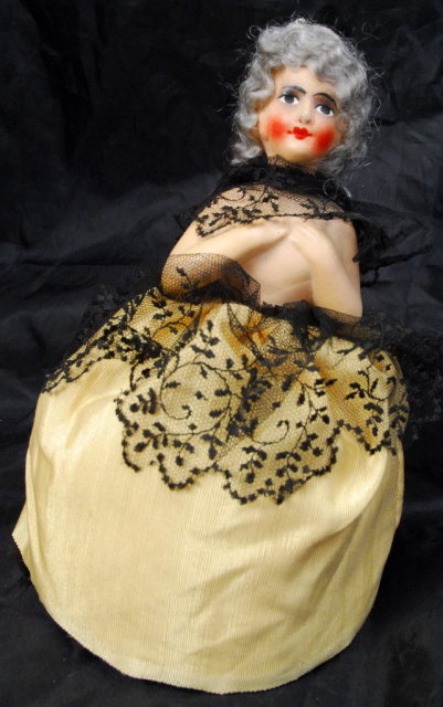 Bisque 1/2 Doll Pin Cushion