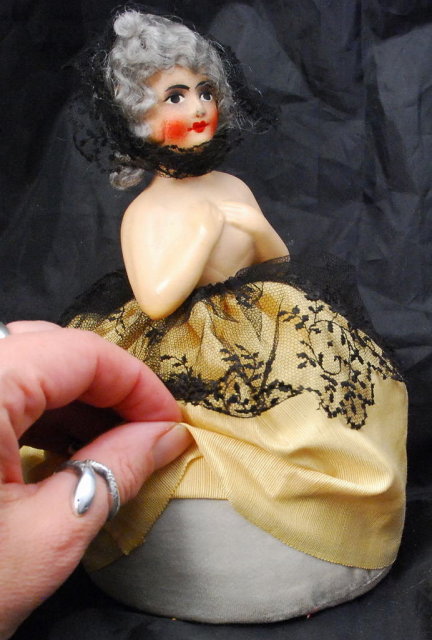 Bisque 1/2 Doll Pin Cushion