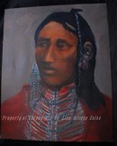 Native American Brave Oil Painting on Canvas