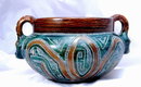 Native American Pottery jardiniere bowl, signed on the bottom Jesse Mendes,