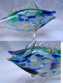 Art Glass Fish 24% Pbo Lead Crystal