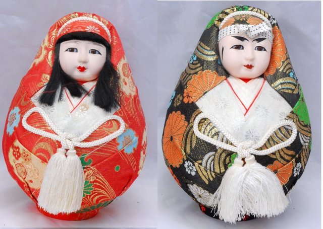 Vintage Japanese Roly Poly Wedding Dolls PRICE REDUCTION!