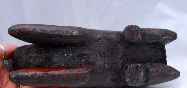 Rustic Folk Art Hand Carved Wooden Camel with old dark finish PRICE REDUCTION!