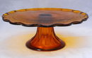 Cognac Amber Pedestal Cake Plate