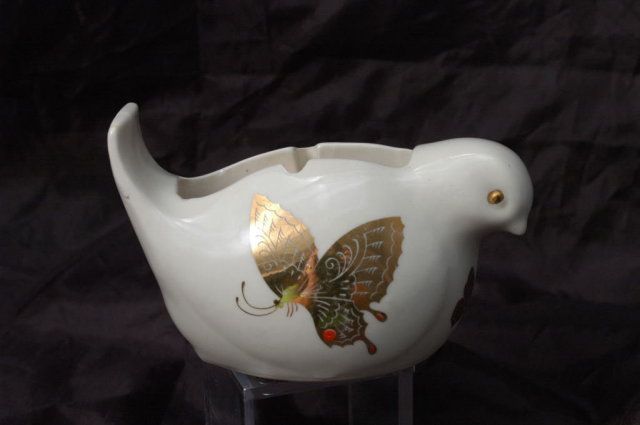 Porcelain Bird Tape Dispenser, Takahasi, Made in Japan