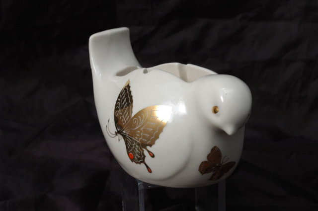 Porcelain Bird Tape Dispenser, Takahasi, Made in Japan