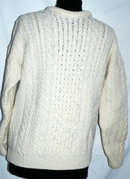 Lovely Traditional 100% Hand-knit Irish Fisherman's Clan Sweater made in Ireland by Carraig Donn Ireland
