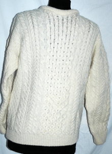 Lovely Traditional 100% Hand-knit Irish Fisherman's Clan Sweater made in Ireland by ADIRONDACK by Savice Row