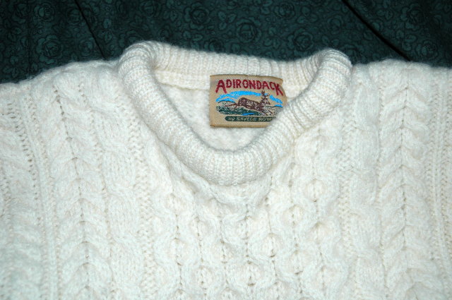 Lovely Traditional 100% Hand-knit Irish Fisherman's Clan Sweater made in Ireland by ADIRONDACK by Savice Row