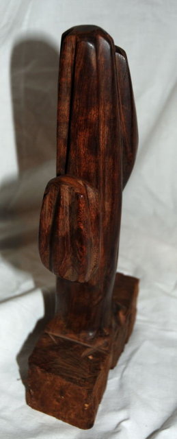 Hand Carved Iron Wood Saguaro Cactus Sculpture , Folk Art