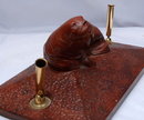 Walrus Sculpture Desk Set Pen Holder, Heavy Pottery from Thorn Canada