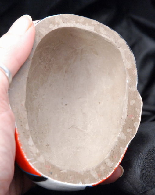 Small Japanese Painted Ceramic Pottery Opera Mask