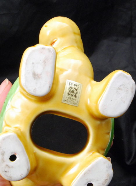 Whimsical Ceramic Turtle Bank Papel of California , made in Japan