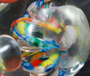 Millefiori Glass Elephant Paperweight , Murano