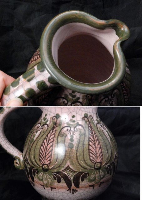 Handarbeit Gmunden Pottery Milk Pitcher