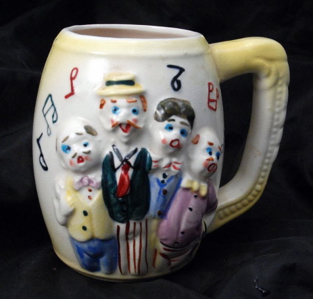 Naughty Nude Surprise Beer Mug / Stein BARBERSHOP QUARTET