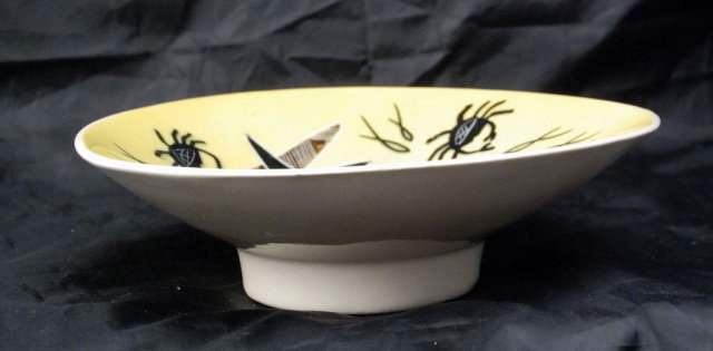Studio Anna Aboriginal Turtle, Crab Dish RETRO Australian pottery.