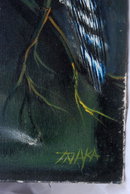 Owl Oil Painting on Canvas signed Tnaka * PRICED REDUCED! **