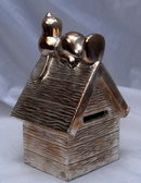 Vintage Silver Snoopy Bank from Peanuts