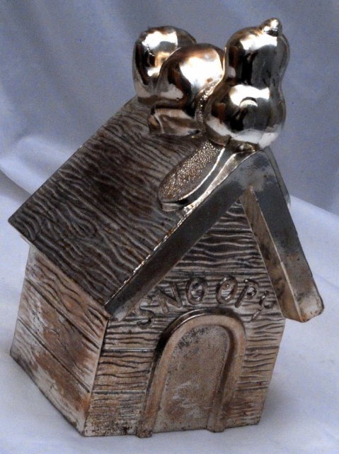 Vintage Silver Snoopy Bank from Peanuts