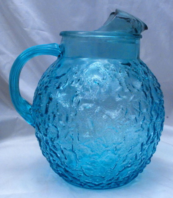 Anchor Hocking Lido, Soreno Lazor Blue Ball Pitcher
