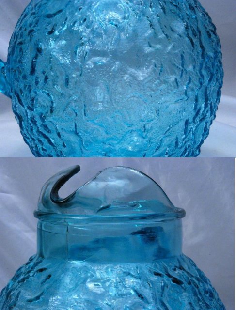 Anchor Hocking Lido, Soreno Lazor Blue Ball Pitcher