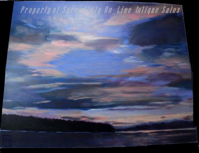 Original Sundown Oil Painting, Puget Sound, Pacific North West * PRICED REDUCED! **