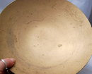 Old Shallow Brass Compote on Italian Marble Base