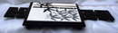 Asian Motif Bamboo Design Tile & Wrought Iron Trivet, Japan