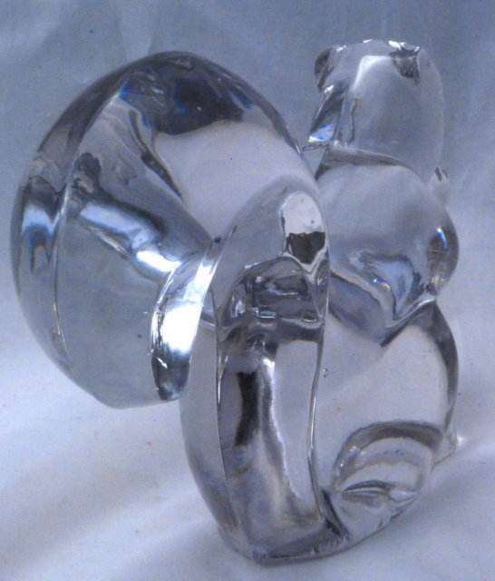 Martinsville Crystal Glass Squirrel Paperweight Vintage