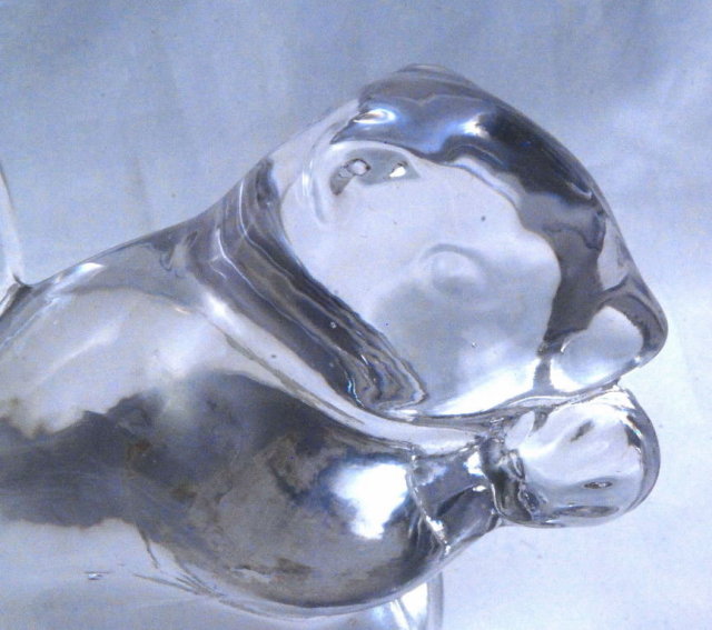 Martinsville Crystal Glass Squirrel Paperweight Vintage