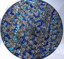 Stained Glass Mosaic Basket Weave Pattern Platter, Plate * PRICED REDUCED! **