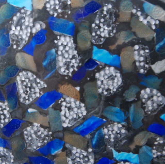 Stained Glass Mosaic Basket Weave Pattern Platter, Plate * PRICED REDUCED! **