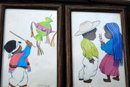 Betanzos Art Mexico Mexican Children Vintage Post Card in Frames