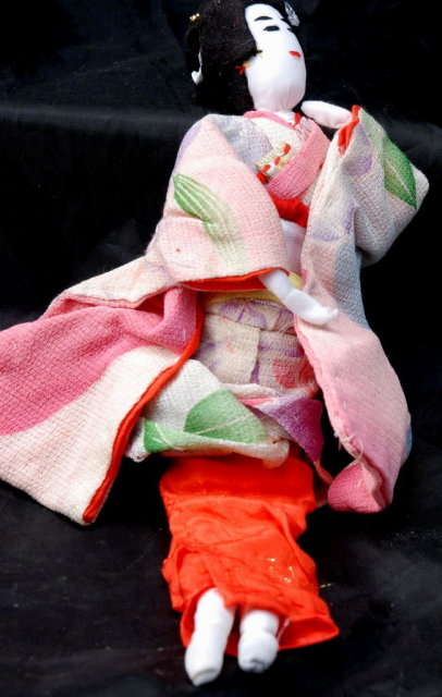 Hand Made Japanese Geisha Cloth Doll