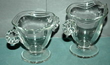 Elegant Glass Ware Cream & Sugar Set