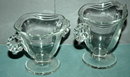 Elegant Glass Ware Cream & Sugar Set