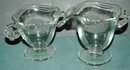 Elegant Glass Ware Cream & Sugar Set