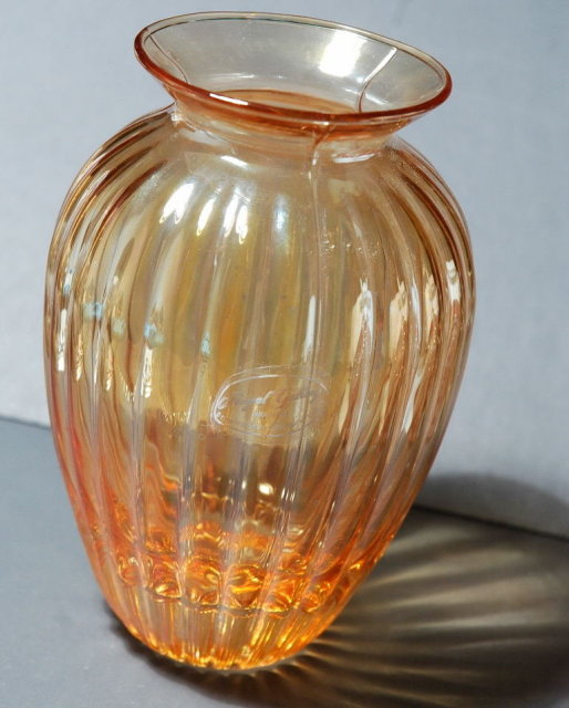 Royal Gallery Italian Amber Luster Glass Vase